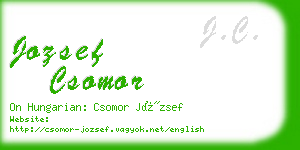 jozsef csomor business card